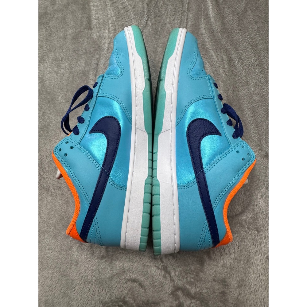Nike Dunk Low SE Mens 10 Baltic Blue Total Orange Sneakers HQ1538-416 - Picture 4 of 7